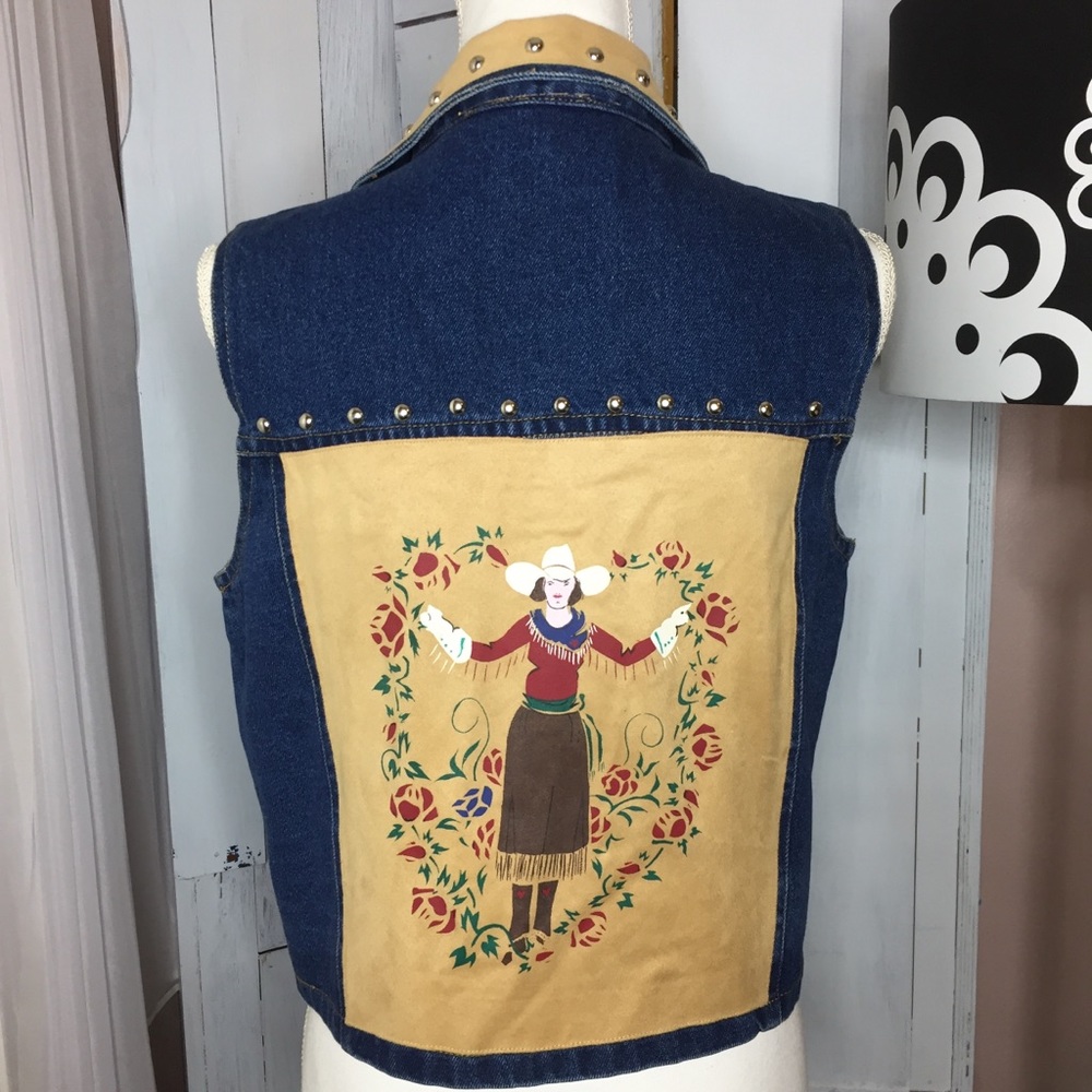 Don’t Mess With Texas Jean Cowgirl Vest Stamped Sm